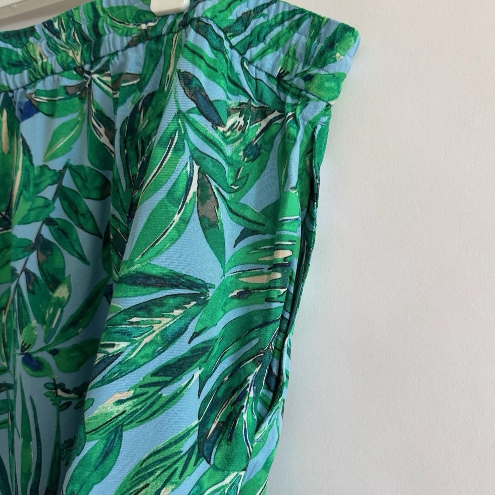 J. Jill Tropical Palm Shorts Blue Green 2X Vacation Summer Beach Cruise Resort - Picture 3 of 14